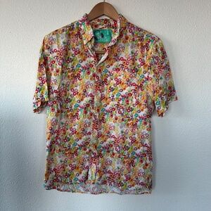 Chubbies Mens Fruit Loop Cereal Themed Button Down Fun Dress Shirt Size Small